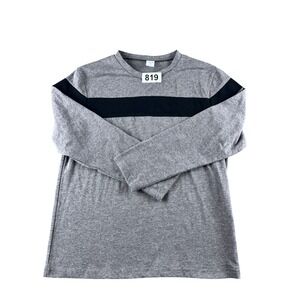 SHEIN Gray Long Sleeve TShirt Boys Size 10Y Black Stripe Athletic